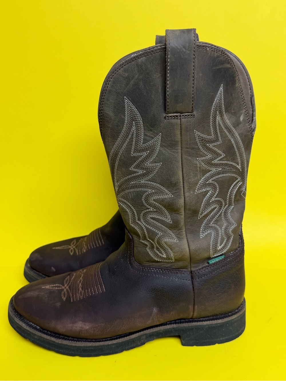 Tecovas Men's The Rugged Brunette Brown Roper Boots M10103USG SIZE 10.5D Limited